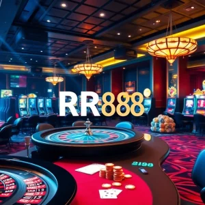 Experience the thrill of gambling at RR88 with vibrant tables and exciting slot machines.
