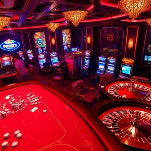 Experience f789 excitement at a vibrant casino table with cards and chips.