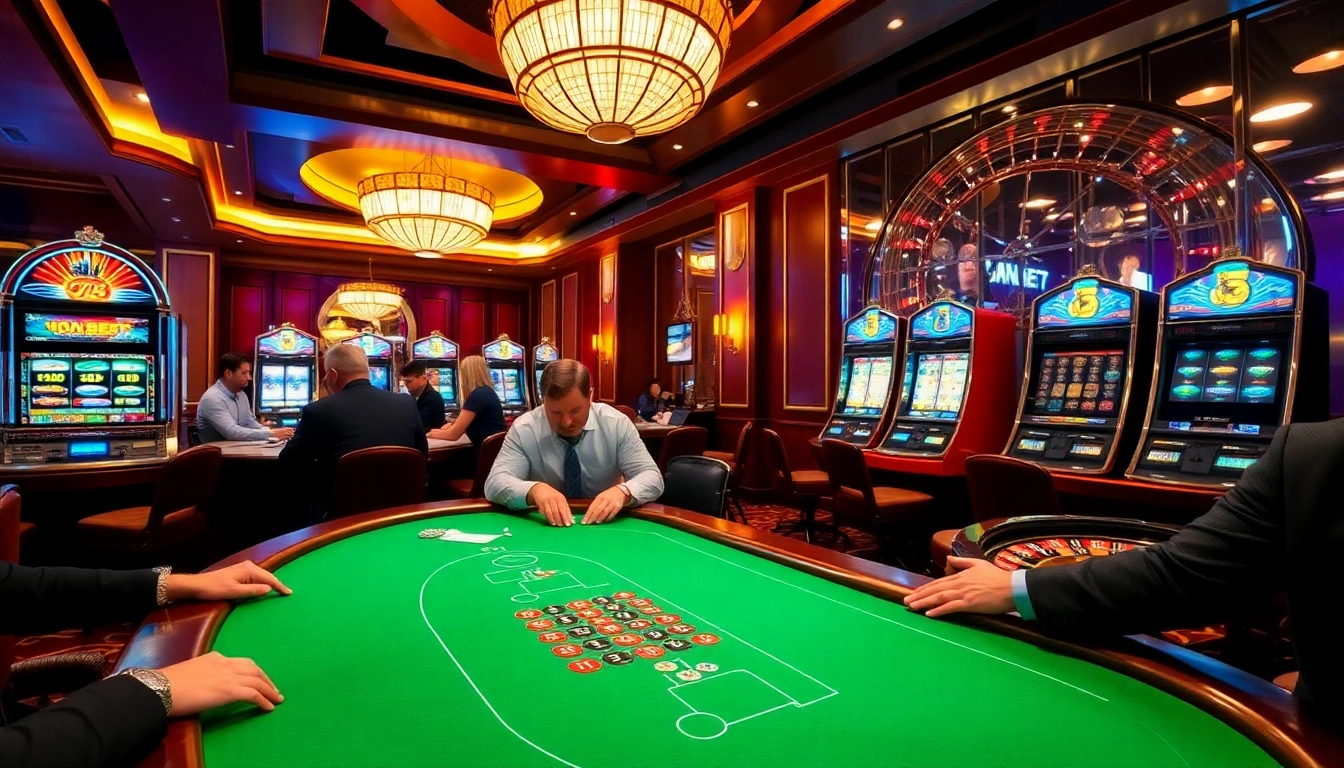 Engage in thrilling gameplay at 7C77 Casino with vibrant slots and poker tables.