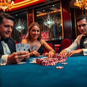 Play poker in luxury at https://555win1.it.com with a vibrant casino scene full of excitement.