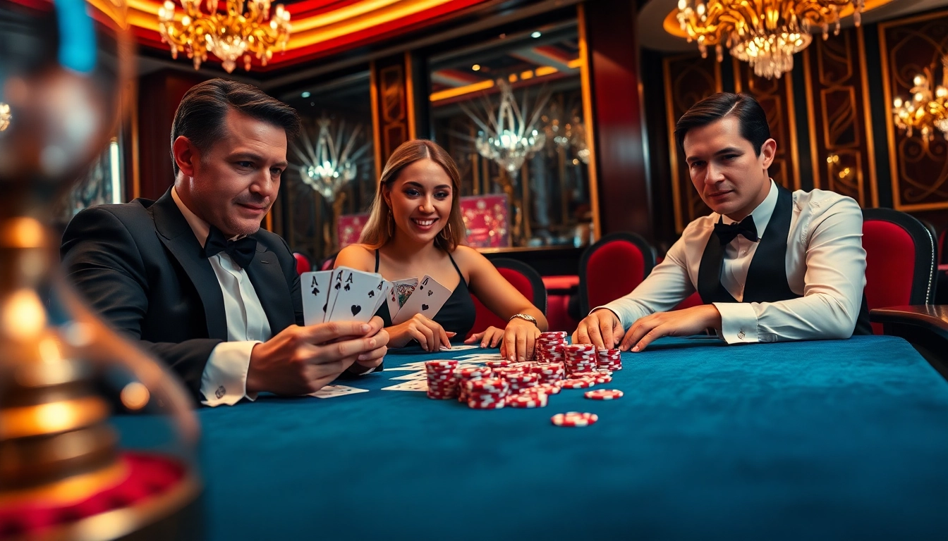 Play poker in luxury at https://555win1.it.com with a vibrant casino scene full of excitement.