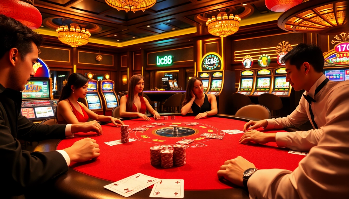 Experience the excitement of lc88 poker strategies at a luxurious casino table.