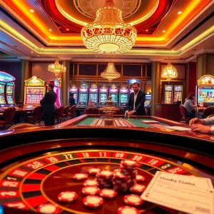 Experience the thrill of betting and winning at 123win with vibrant casino visuals.