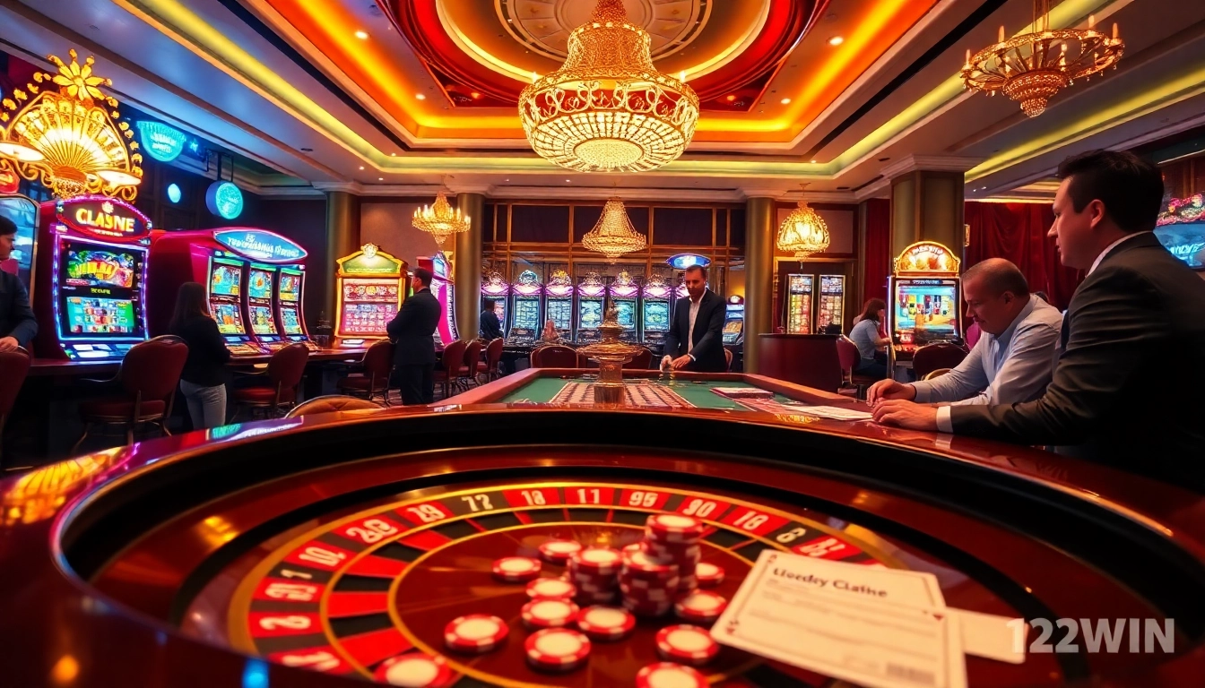 Experience the thrill of betting and winning at 123win with vibrant casino visuals.