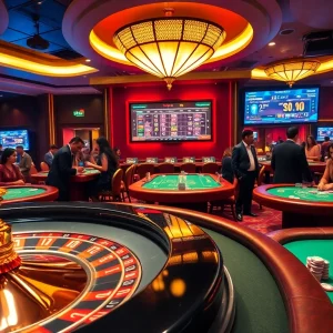 Players enjoying thrilling poker games at Tg88.com, showcasing luxury and excitement.