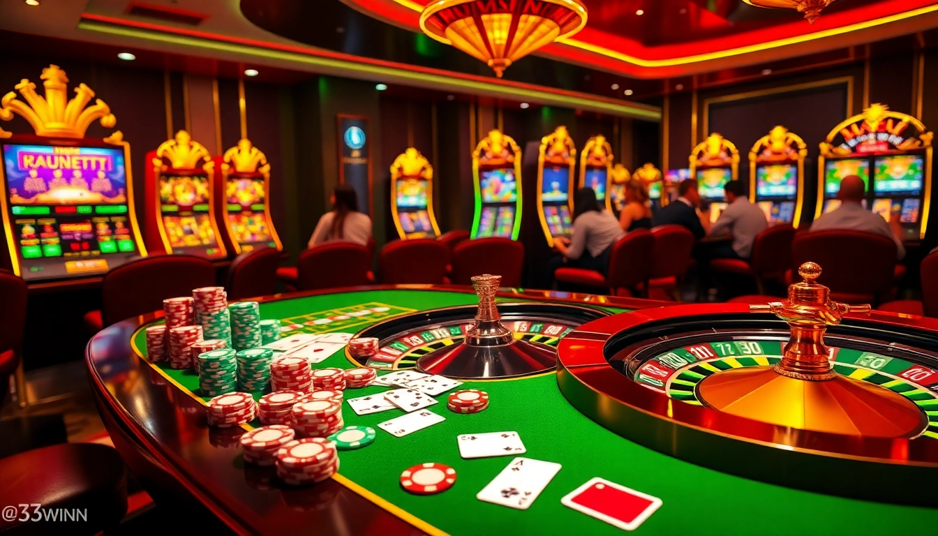 Experience thrilling casino action with https://33winn.gold/ featuring vibrant gaming tables and exciting slot machines.