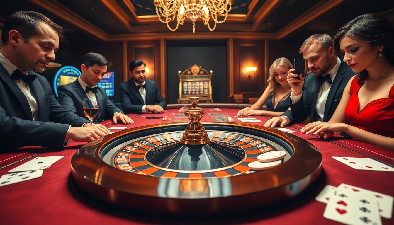 Engaging in a professional roulette game at https://nk88-zeno.top/ surrounded by luxury and excitement.