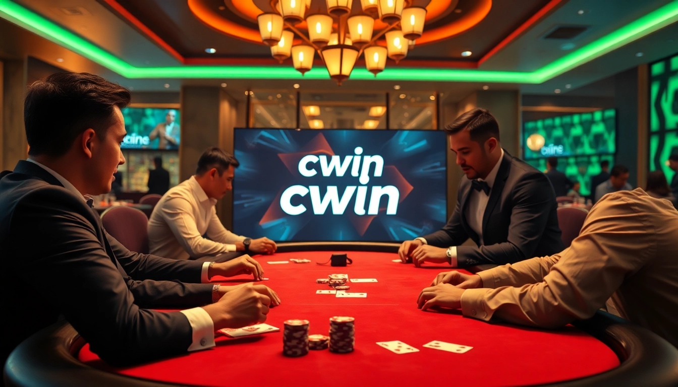 Experience the excitement of cwin as professional gamblers engage in a thrilling online poker game.