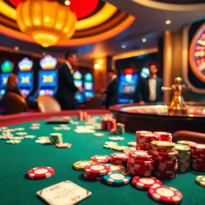 Experience the thrill of dh88 casino gaming, featuring vibrant tables and exciting slot machines.