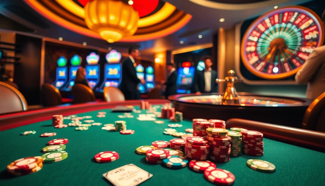 Experience the thrill of dh88 casino gaming, featuring vibrant tables and exciting slot machines.