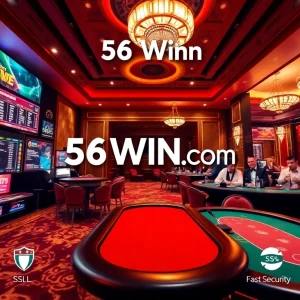 Engaging online gambling environment at 56WIN.com showcasing sports and casino gaming.