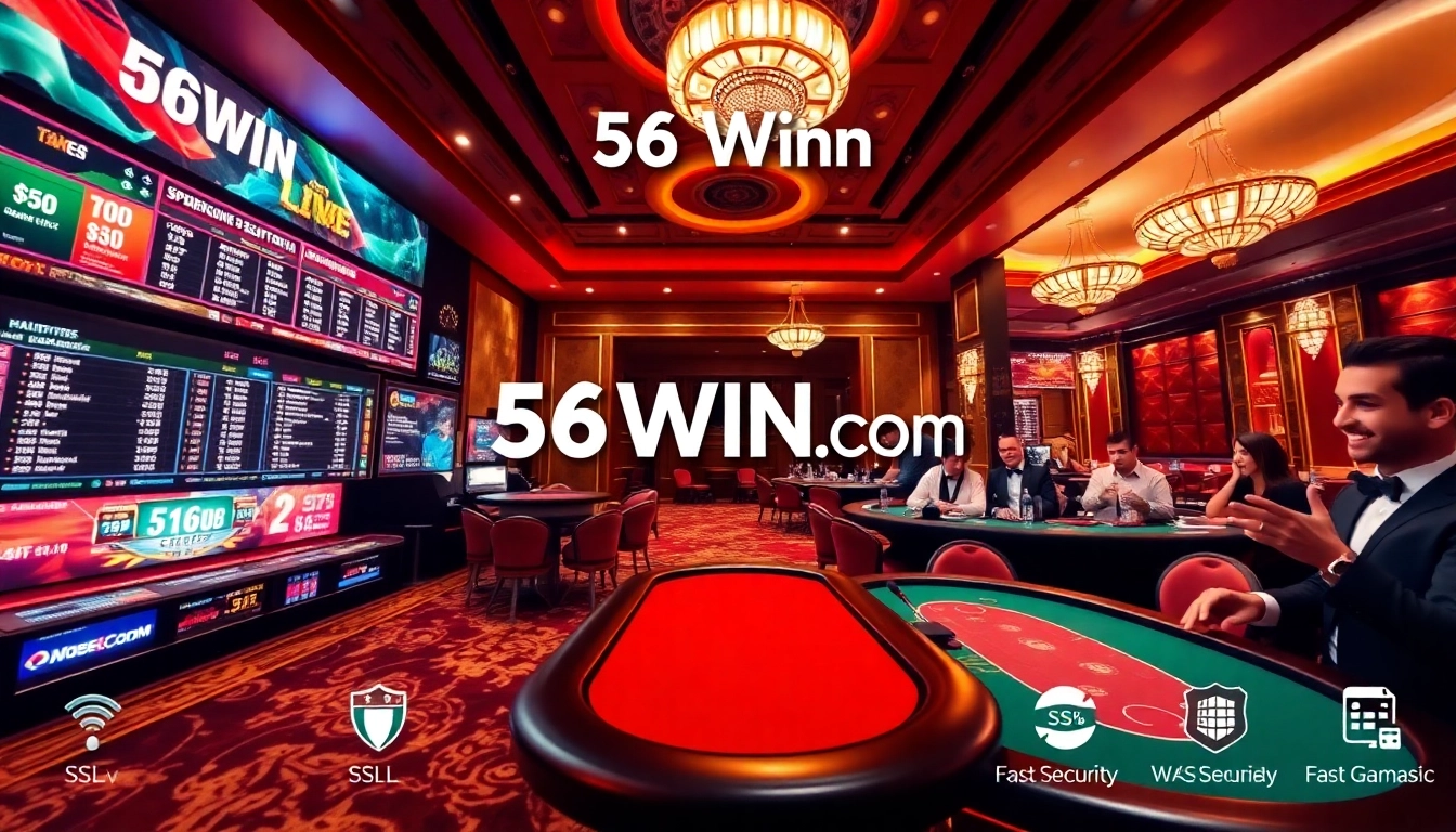 Engaging online gambling environment at 56WIN.com showcasing sports and casino gaming.