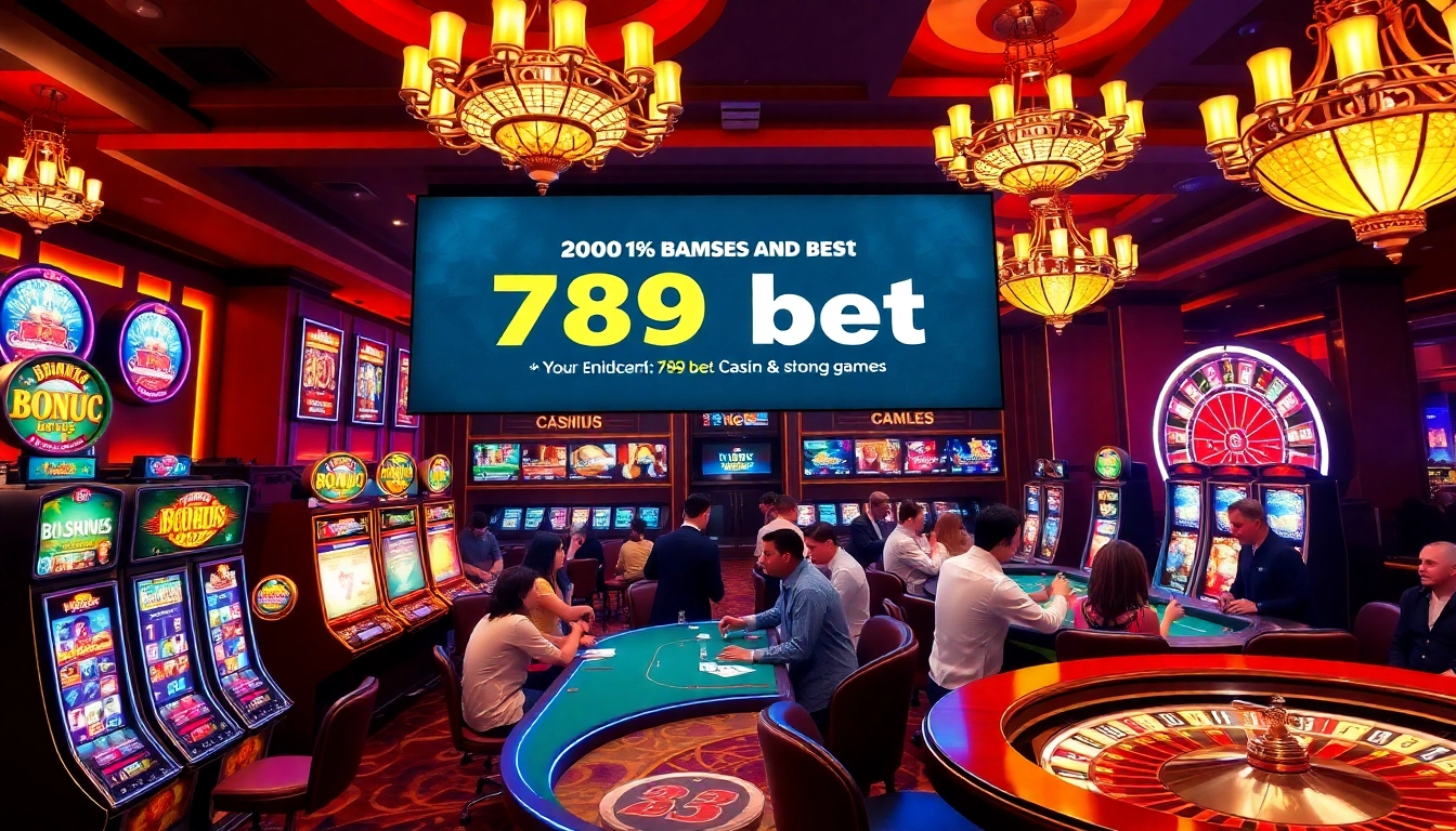 Players enjoying a vibrant casino atmosphere with 789bet promotions and games.