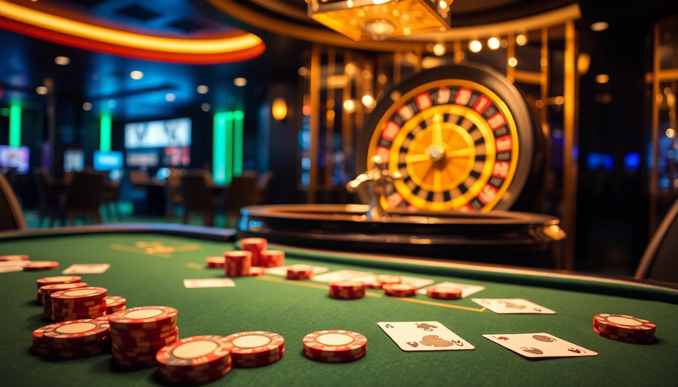 Experience the thrill of high-stakes poker at rik vip's luxury casino tables as cards and chips fly.