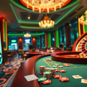 A captivating scene of gaming excitement at 58WIN, featuring vibrant slots and roulette.