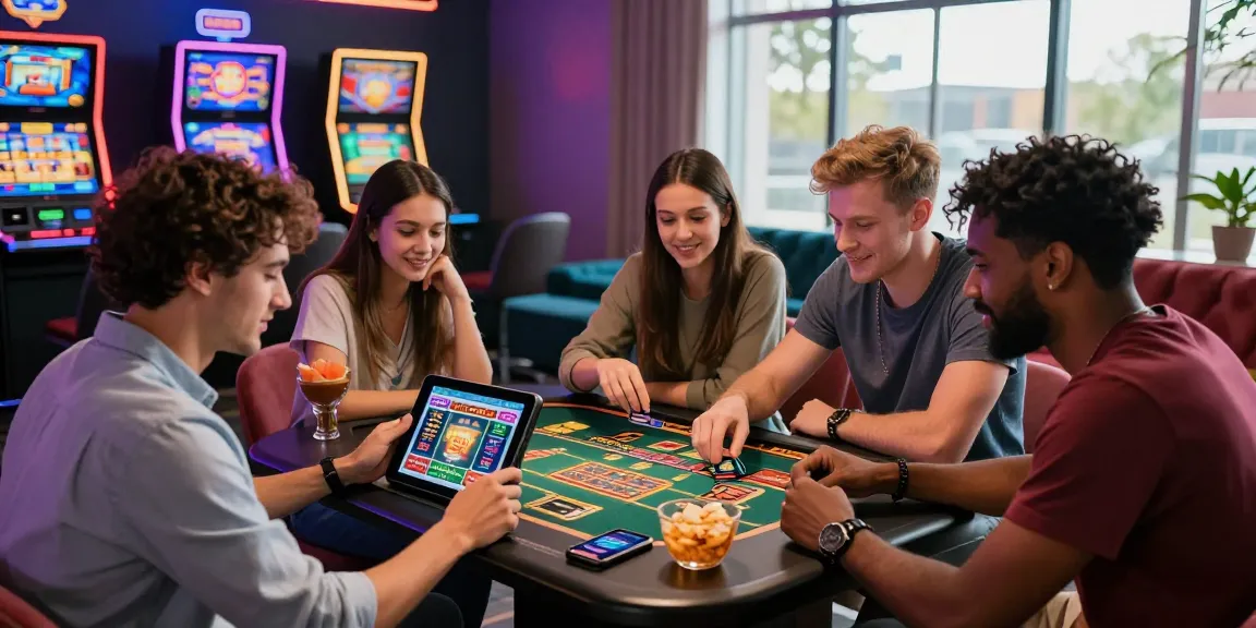 Friends enjoying dynamic online gaming experience at a credit card casino, highlighting https://euf.co.uk for UK players.