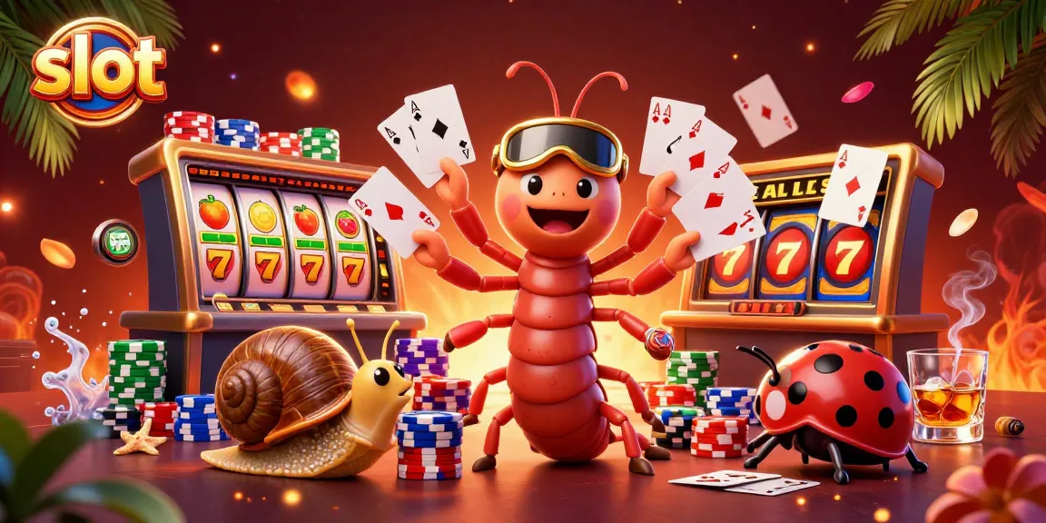 Experience thrilling slot action with a colorful millipede dealer, vibrant reels, and high-stakes excitement.