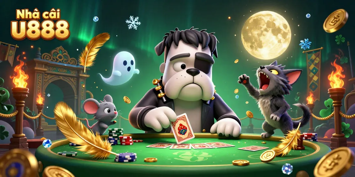 Experience thrilling gameplay with Nhà cái u888 featuring a unique 3D casino illustration.